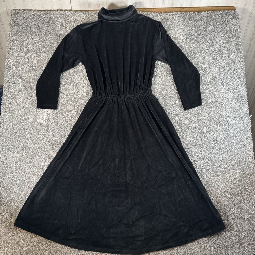 Vintage Fads Velour Dress Small Petite 90s Mall Goth Witchy Vamp Dark Romantic